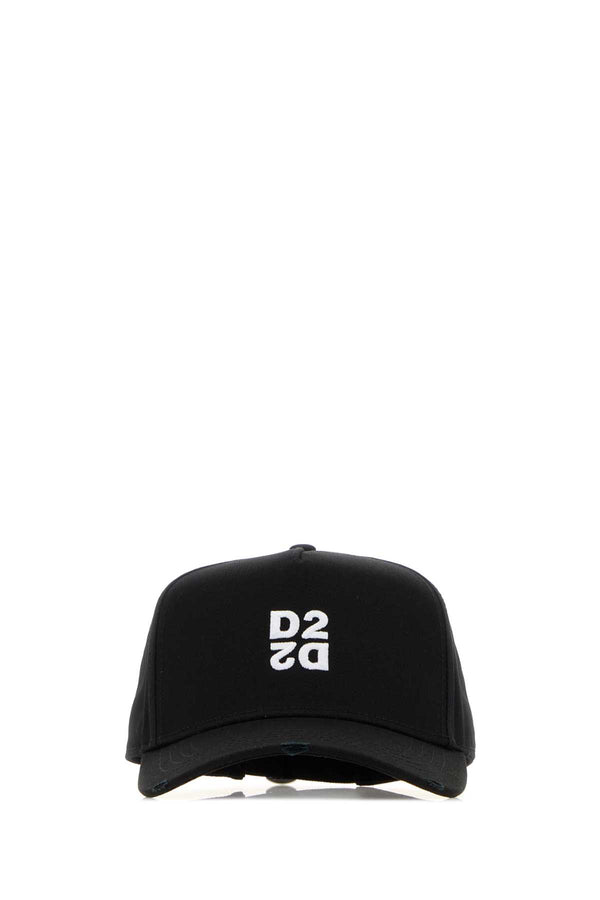 Dsquared2 BCM096405C00001 100% Cotton baseball cap in black