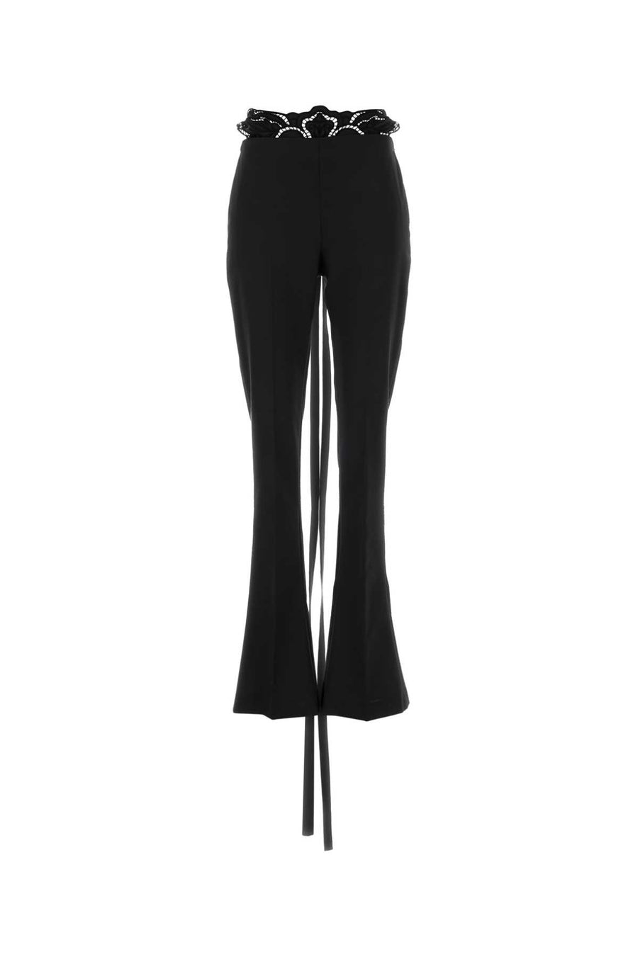 Blumarine 63% Polyester trousers in black