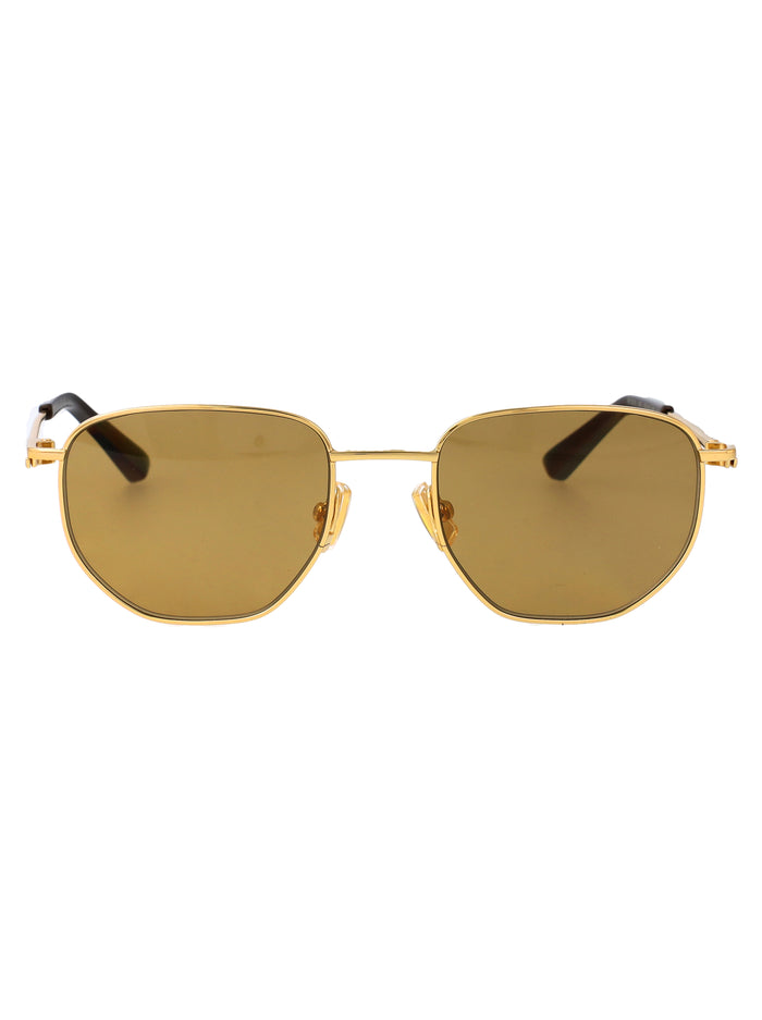 Bv1301s Gold-gold-brown Metal Sunglasses
