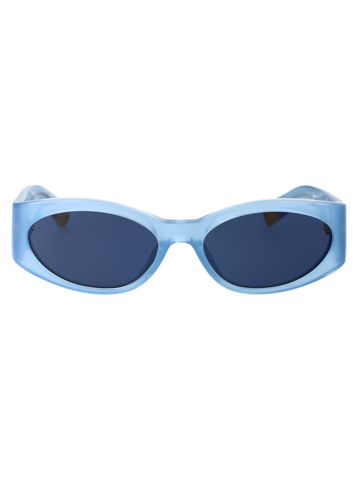 Ovalo 05 Blue Pearl/ Yellow Gold/ Green Acetate Sunglasses