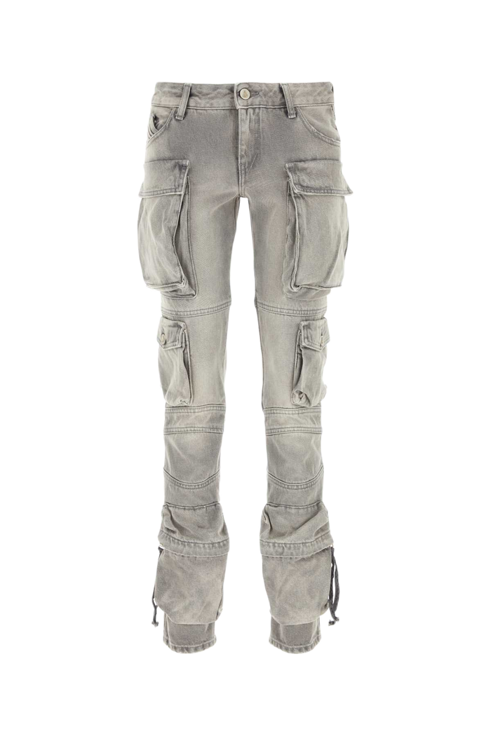 Grey Denim Jeans Exterior: Cotton