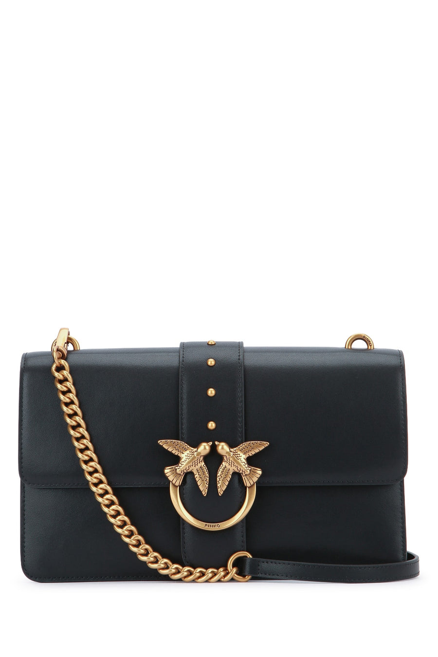 Pinko Tracolla 100% Leather shoulder bag in black