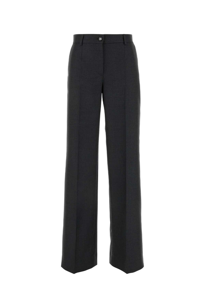 Graphite Wool Pant Melangegrey Exterior: Virgin Pantaloni