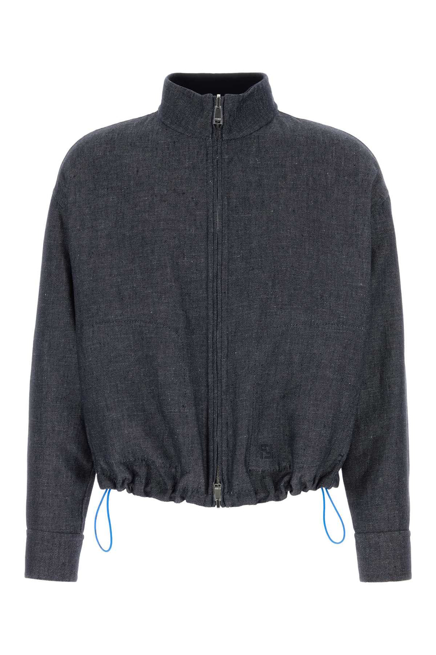 Fendi Exterior: 50% Linen 49% Cotton 1% Silk; Lining: 100% Cupro jacket in gray