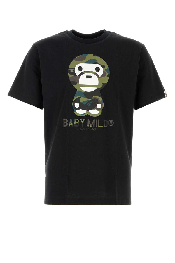 Bape Camo Exterior: 100% Cotton t-shirt in black