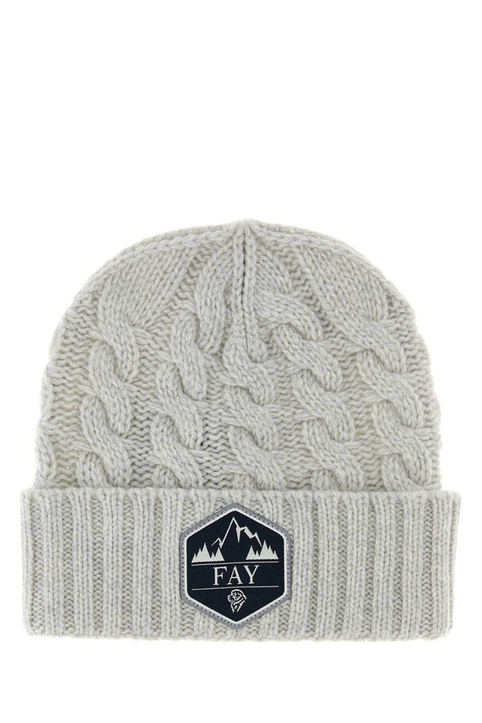 Grey Wool Beanie Hat Neve Exterior: Virgin Cuffie