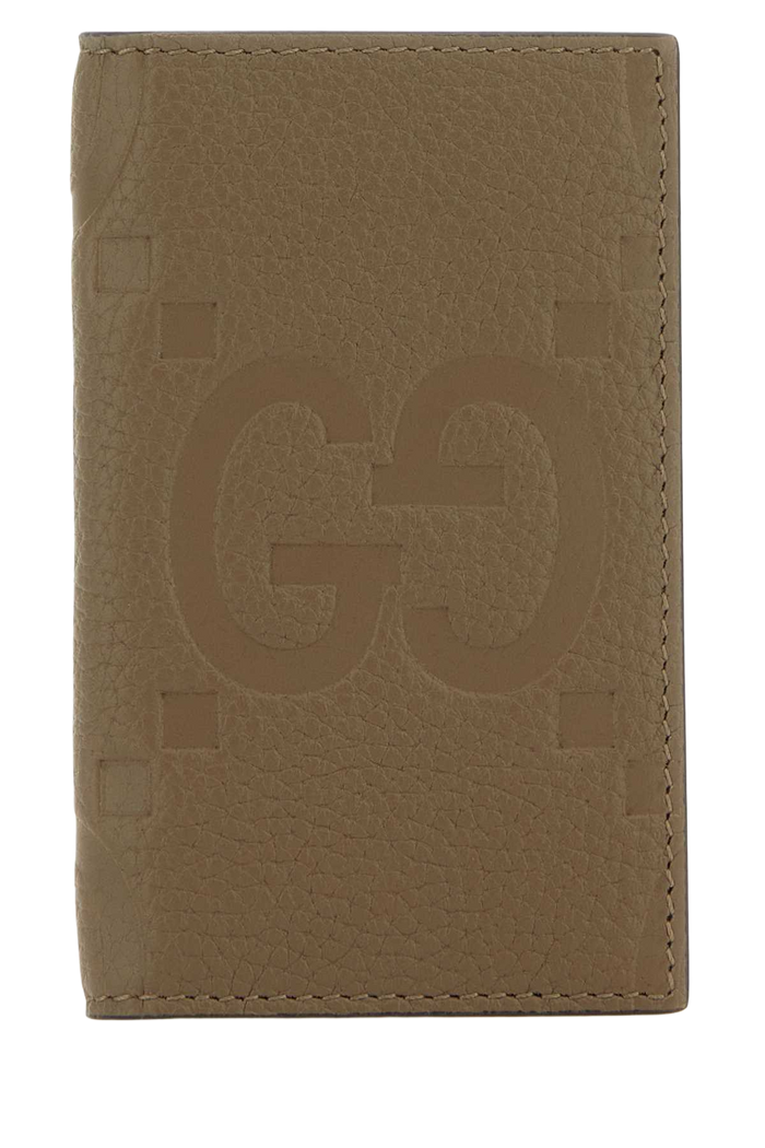 Khaki Leather Card Holder Good Taupe/good Taup Exterior: Portafogli