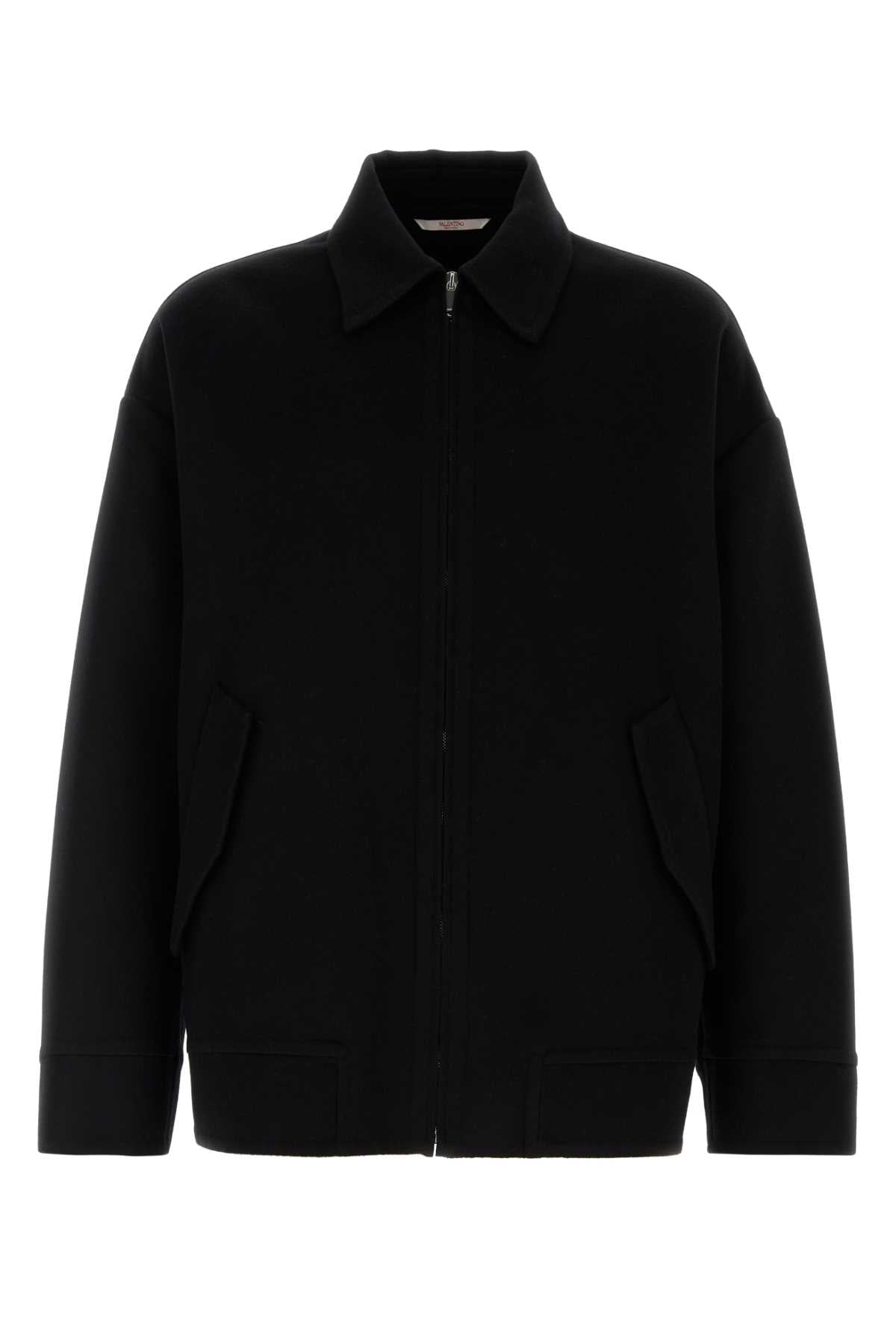 Black Wool Blend Oversize Jacket Nero Giubbini