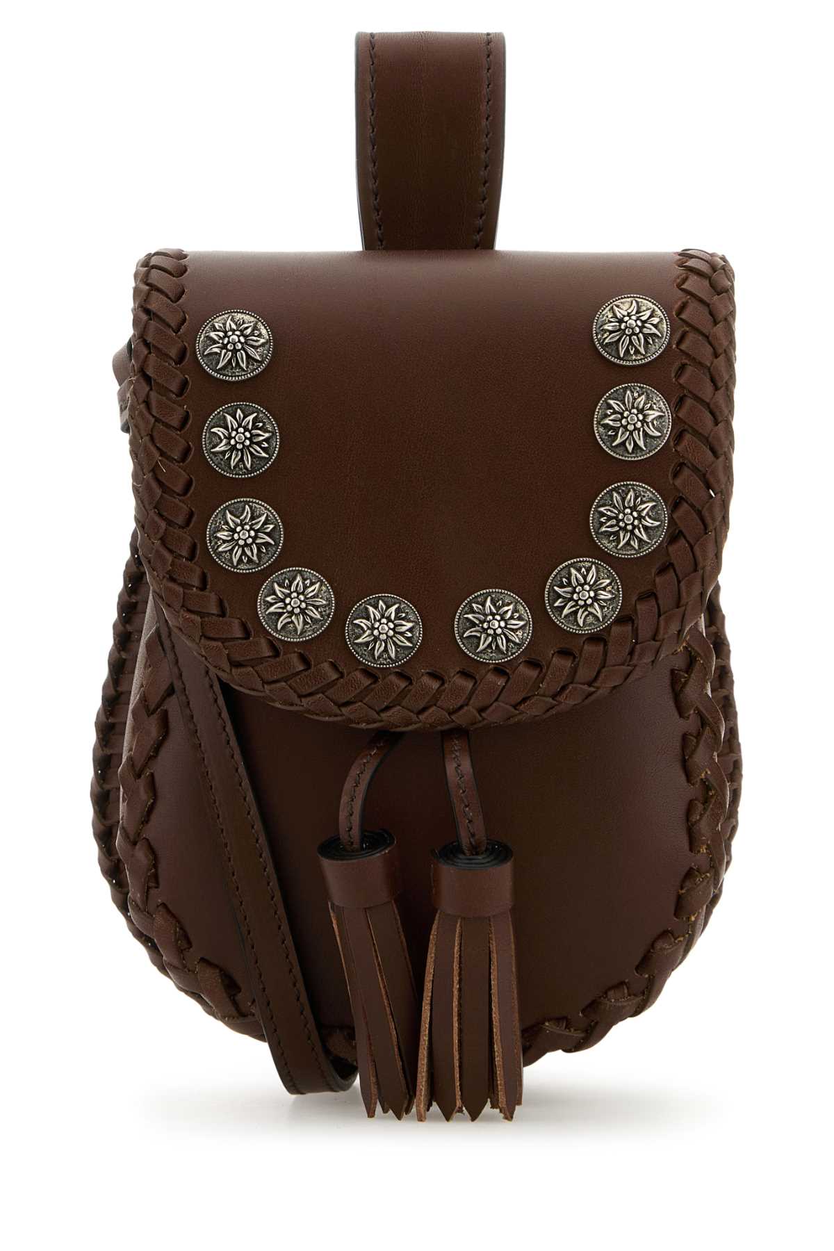 Brown Leather Crossbody Bag Palissandro Vitello Borse A Tracolla