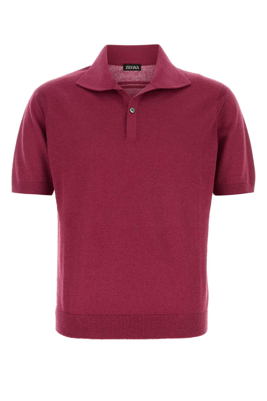 Zegna Silk 39% Linen 31% Silk 30% Cashmere polo shirt in purple