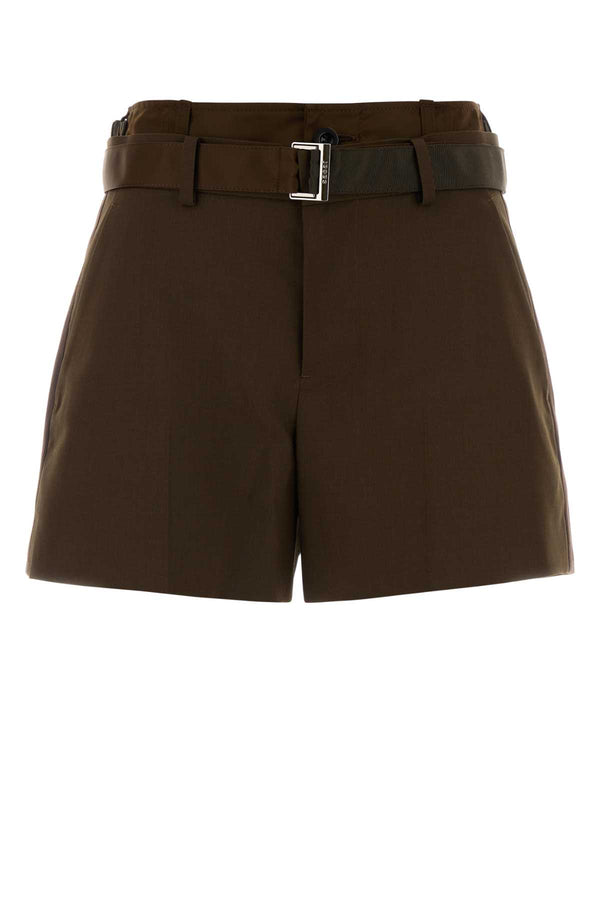 Sacai Polyester 70% shorts in brown