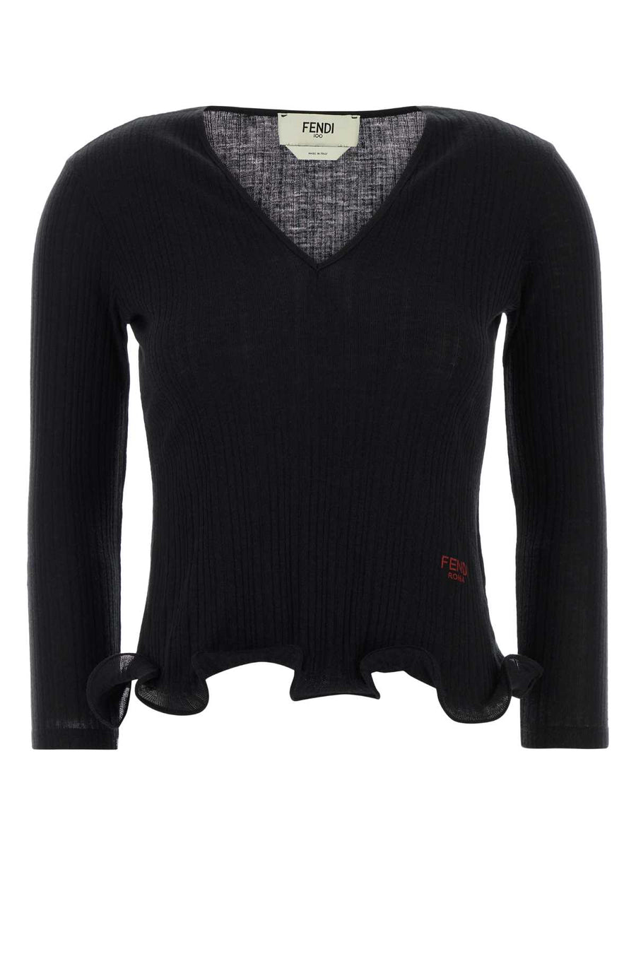 Fendi 100% Virgin wool sweater in black