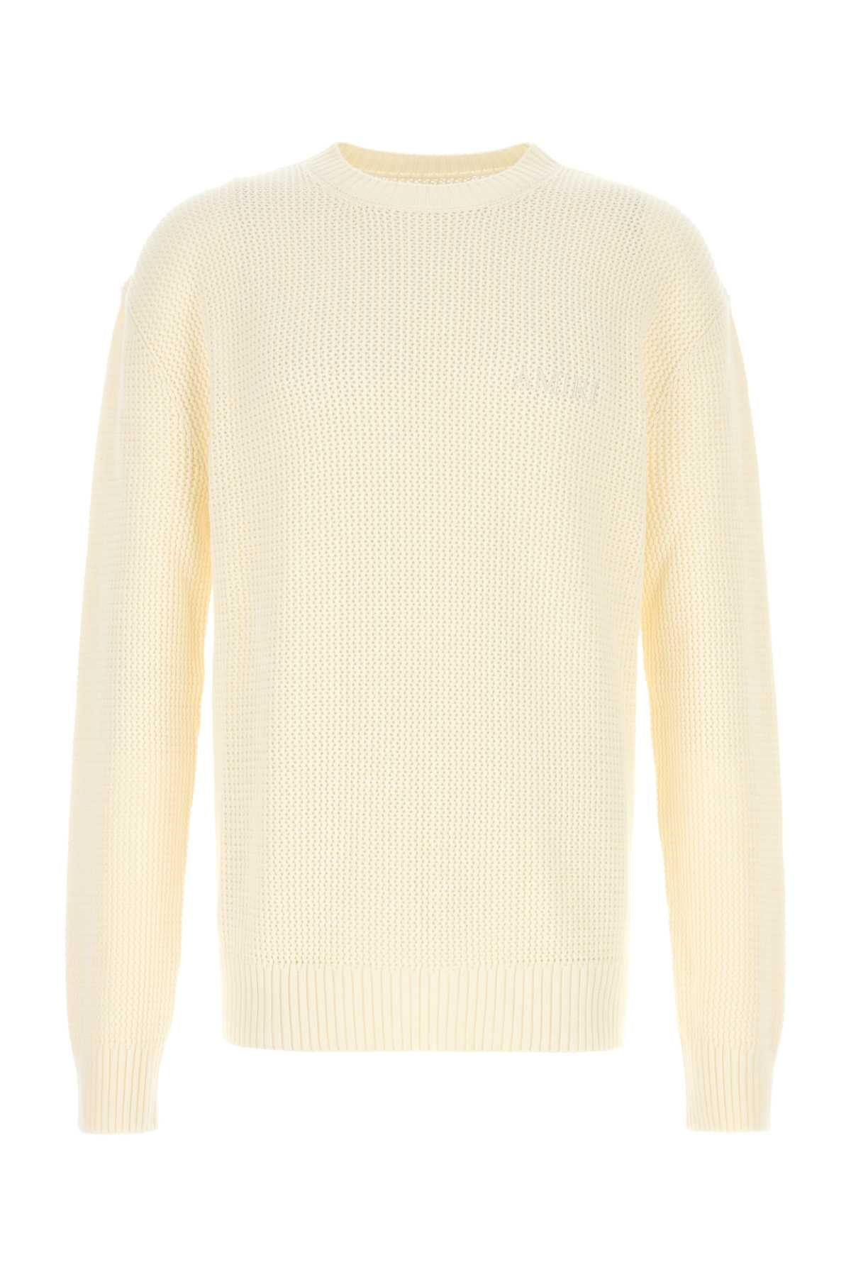 Cream Crochet Sweater Ivory Exterior: Cotton Maglie