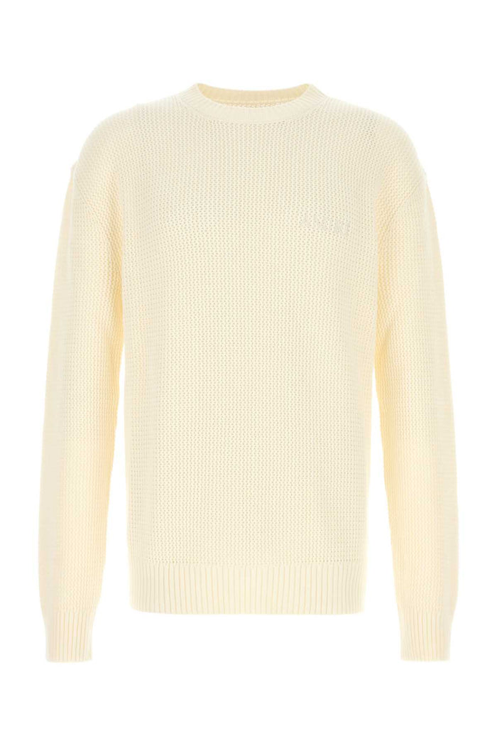 Cream Crochet Sweater Ivory Exterior: Cotton Maglie