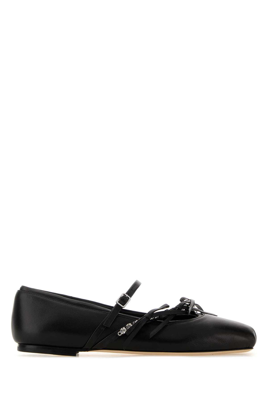 Jimmy Choo Ballerina Nappa leather upper with textile ballerina flat in black