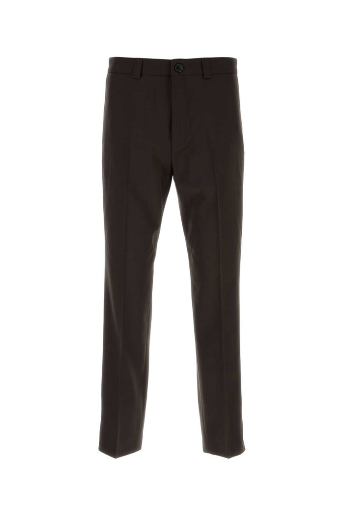 Chocolate Gabardine Pant Ground Exterior: Wool Pantaloni