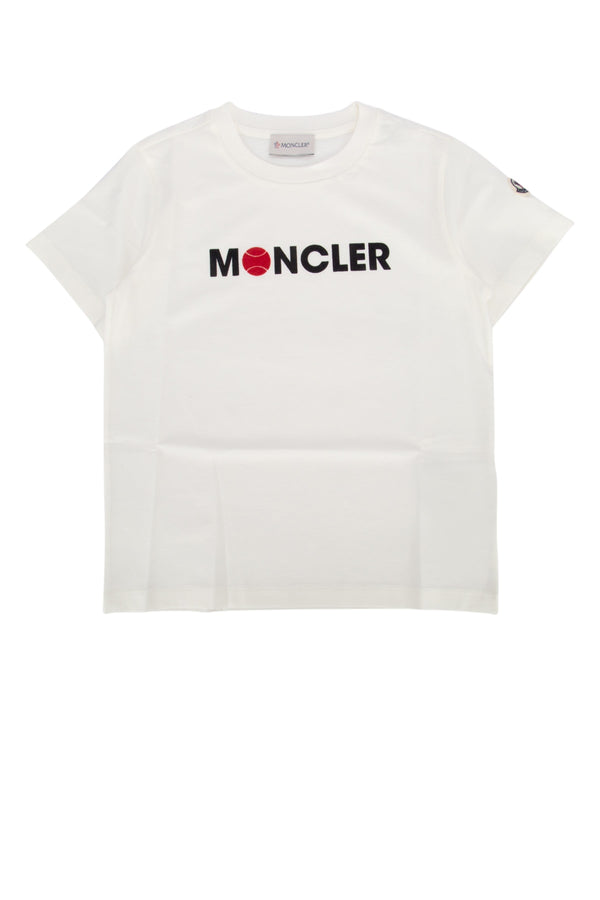 Moncler Jr 100% Cotton t-shirt in white