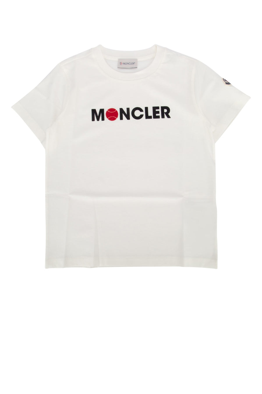 Moncler Jr 100% Cotton t-shirt in white
