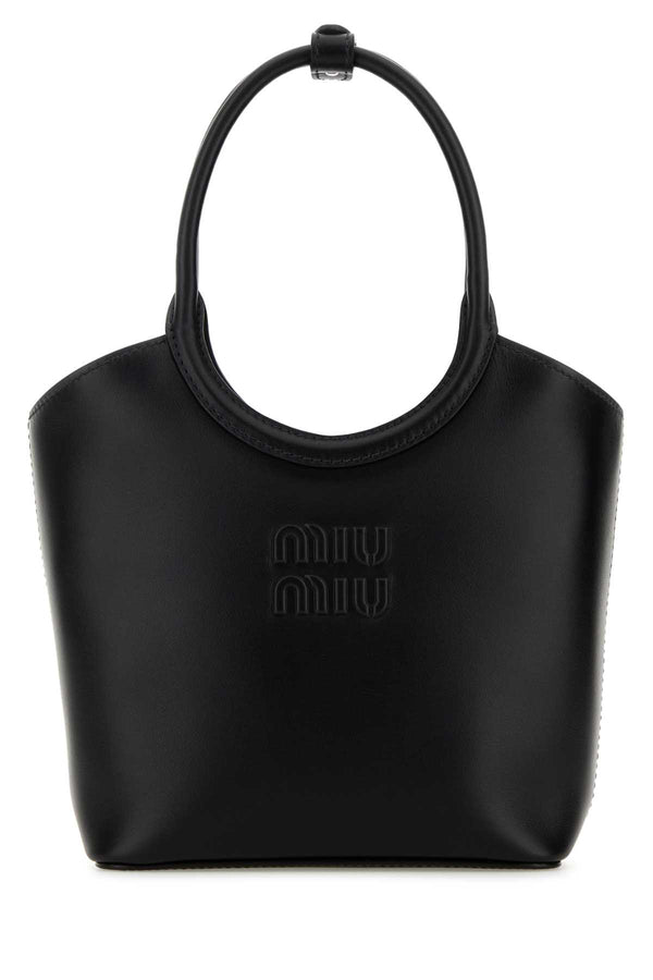 Miu Miu Exterior: 100% Calf shoulder bag in black