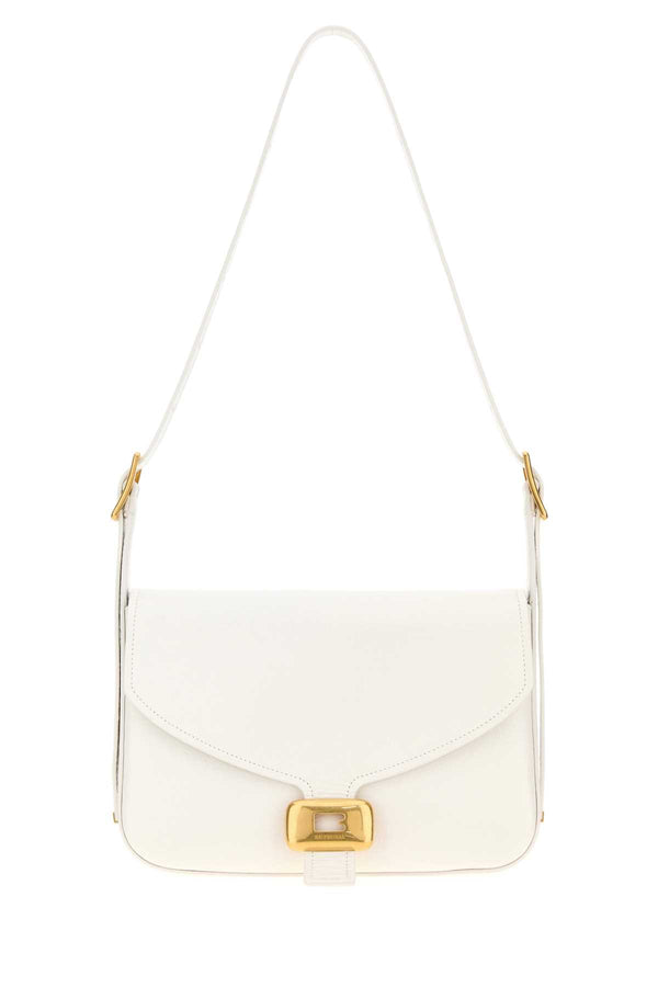 Balenciaga Exterior: 100% Lamb Lining: 100% Lamb Finishing: Golden metal shoulder bag in white