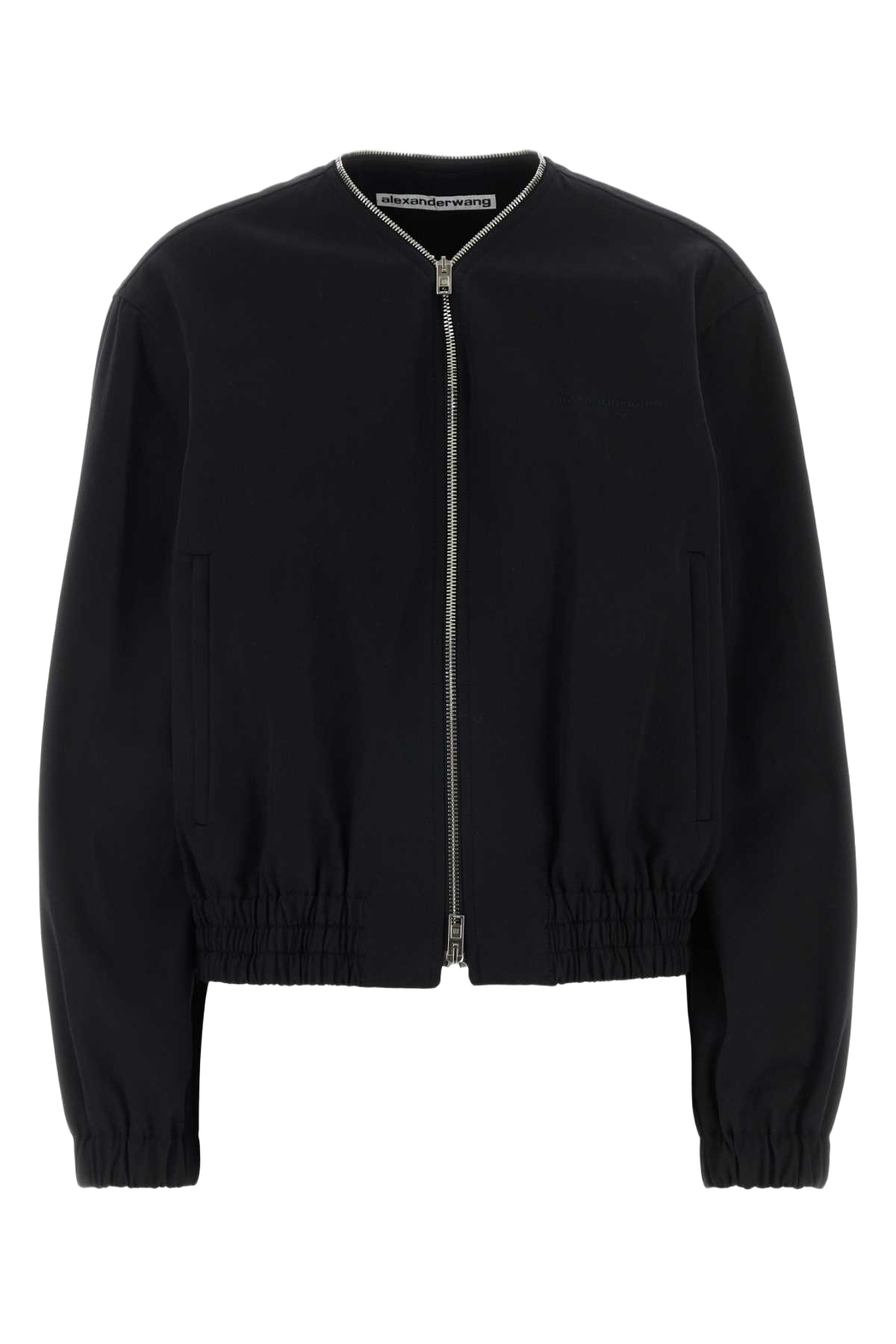 Black Cotton Bomber Jacket Giubbini