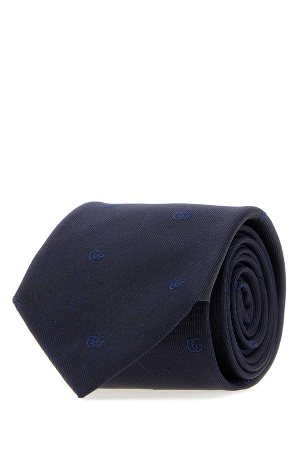 Gucci Running Silk fabric necktie in navy