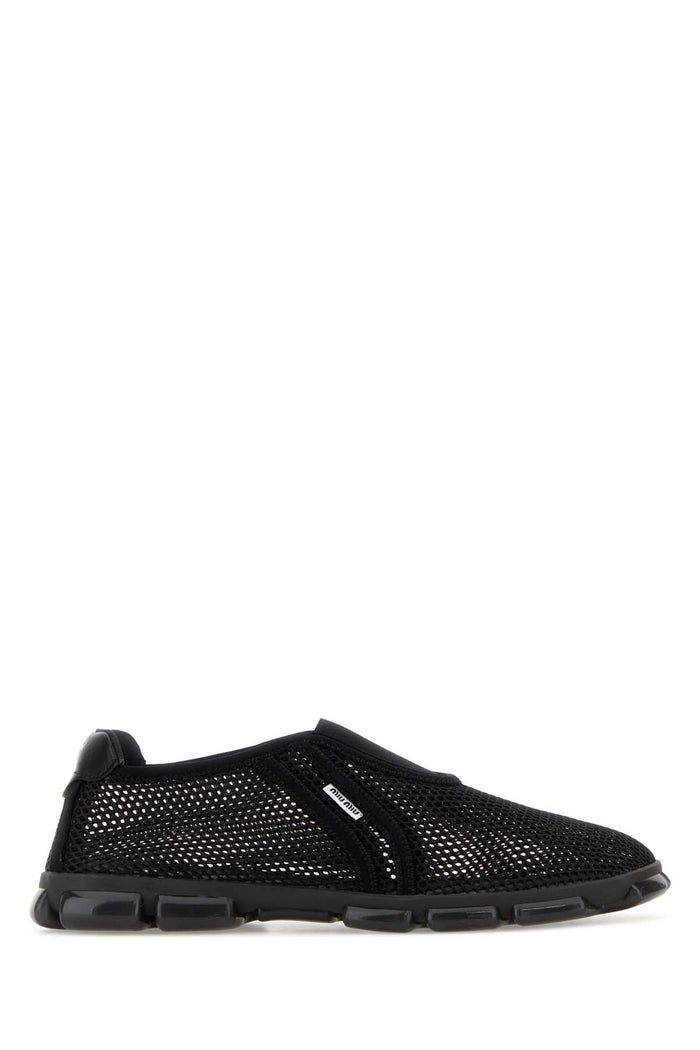 Black Mesh Slip Ons Nero Sneaker