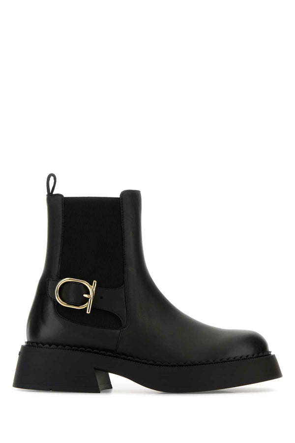 Ferragamo Chunky Upper: 70% calf boot in black