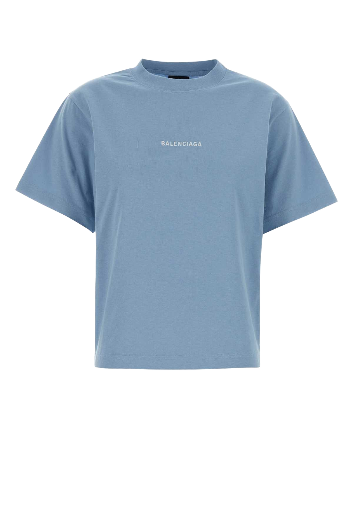 Light Blue Cotton T-Shirt Blue/white