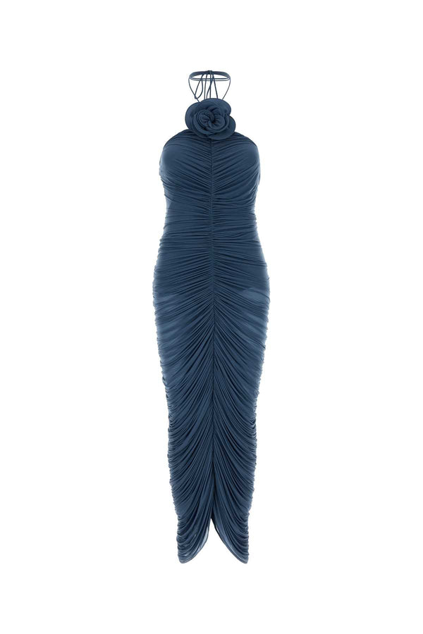 Magda Butrym 88% Cupro dress in blue