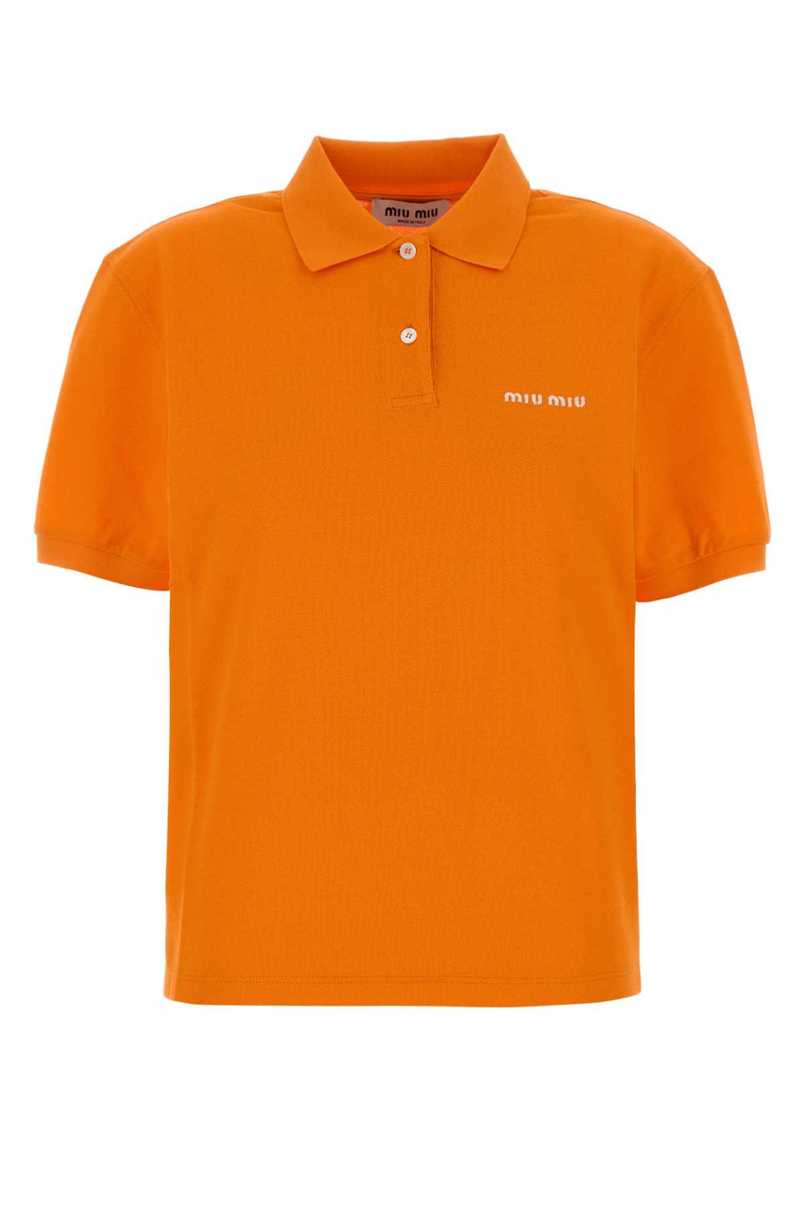 Miu Miu 100% Cotton polo shirt in orange