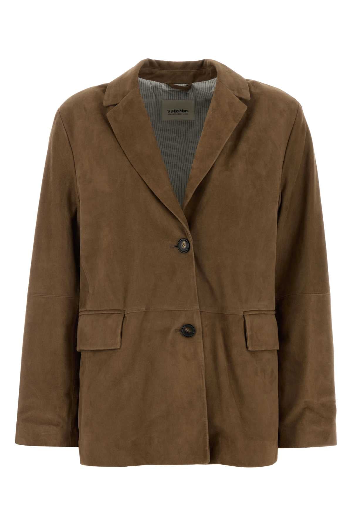 Biscuit Suede Anfora Blazer Deserto Exterior: Lamb Giacche In Pelle