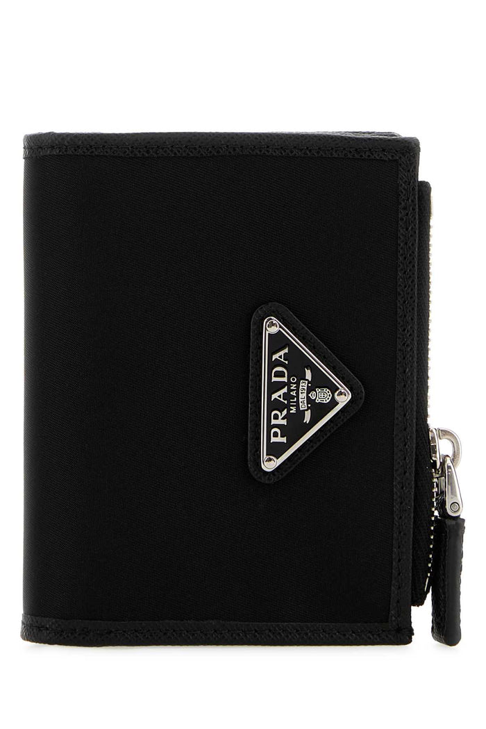 Black Canvas Wallet Nero Portafogli