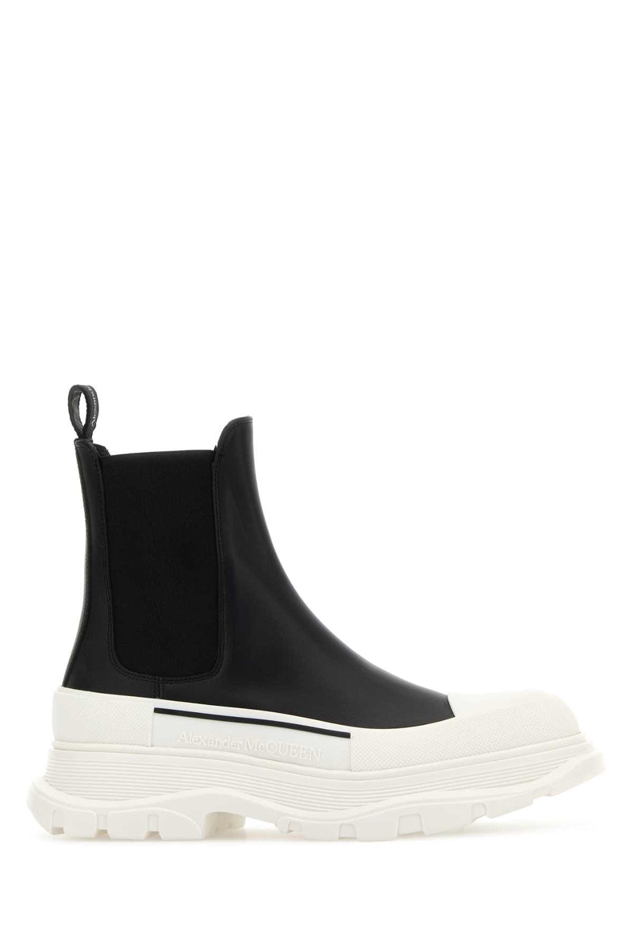 Alexander McQueen Nappa leather upper boot in black