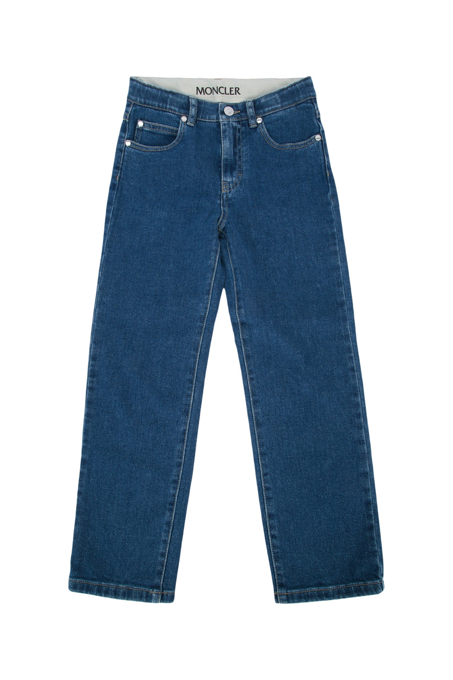 Moncler Jr 98% Cotton jeans in blue