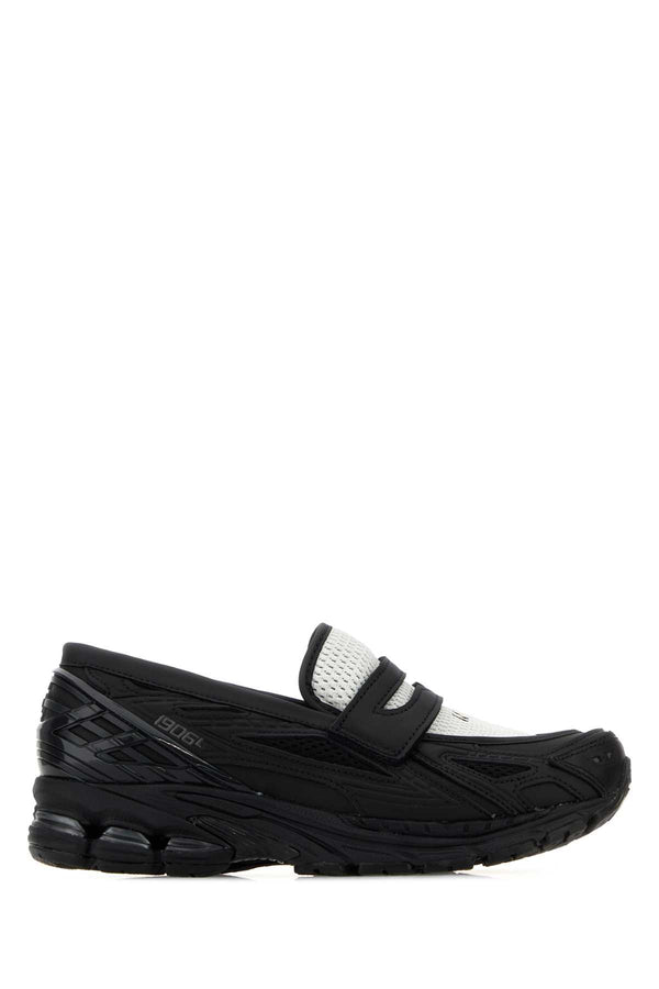 New Balance Leather/Synthetic/Mesh loafer in black