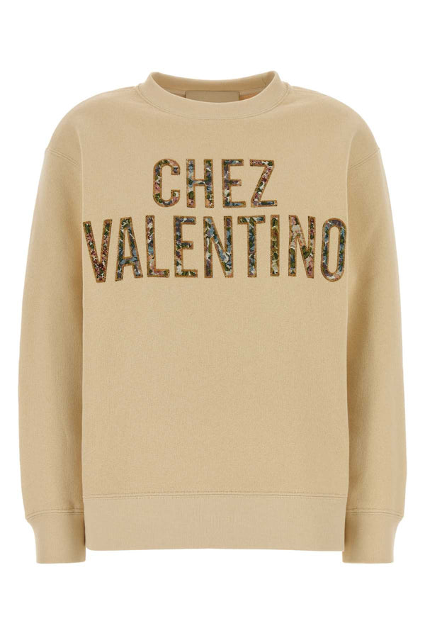 Valentino Garavani Felpa 100% Cotton sweatshirt in beige