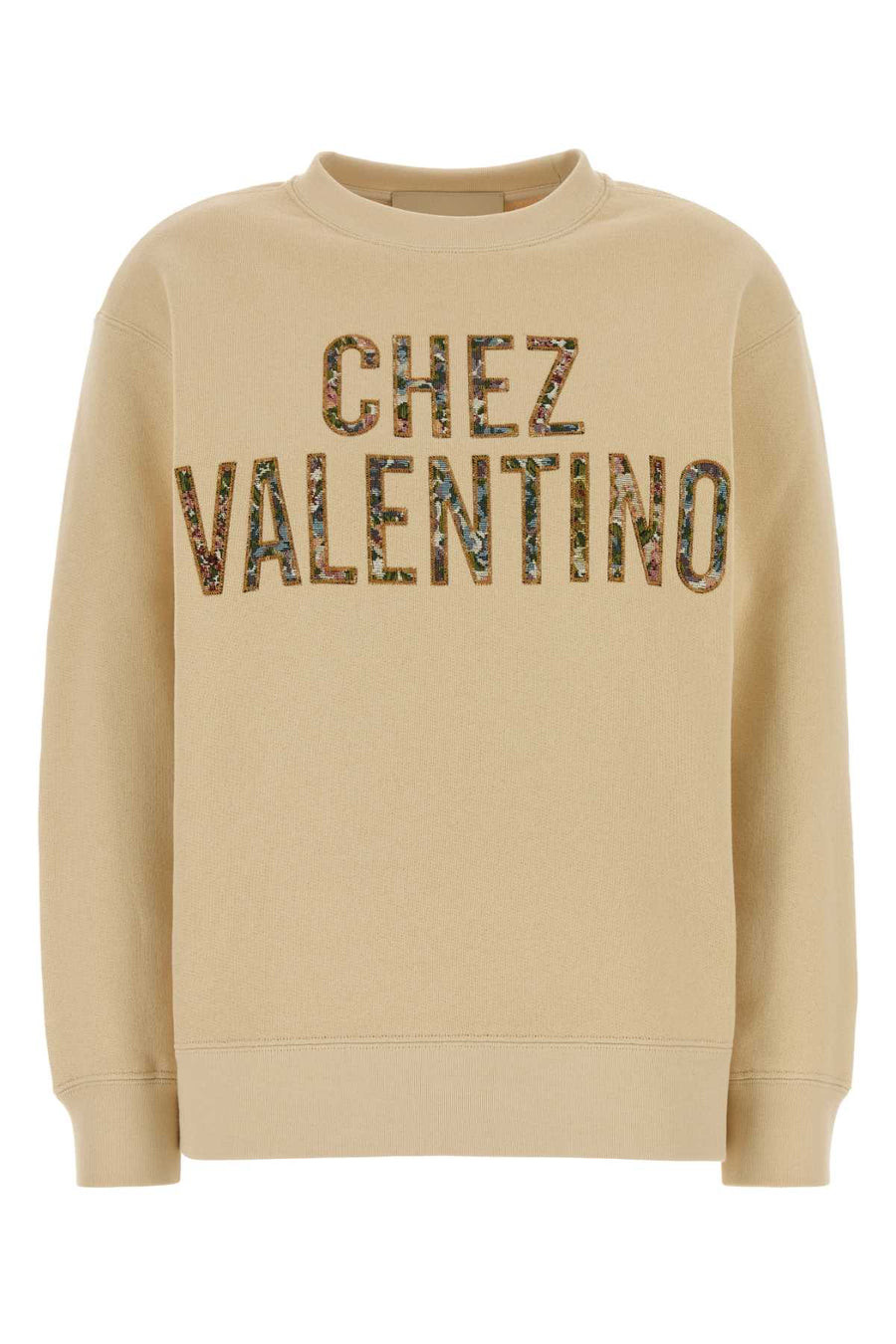 Valentino Garavani Felpa 100% Cotton sweatshirt in beige