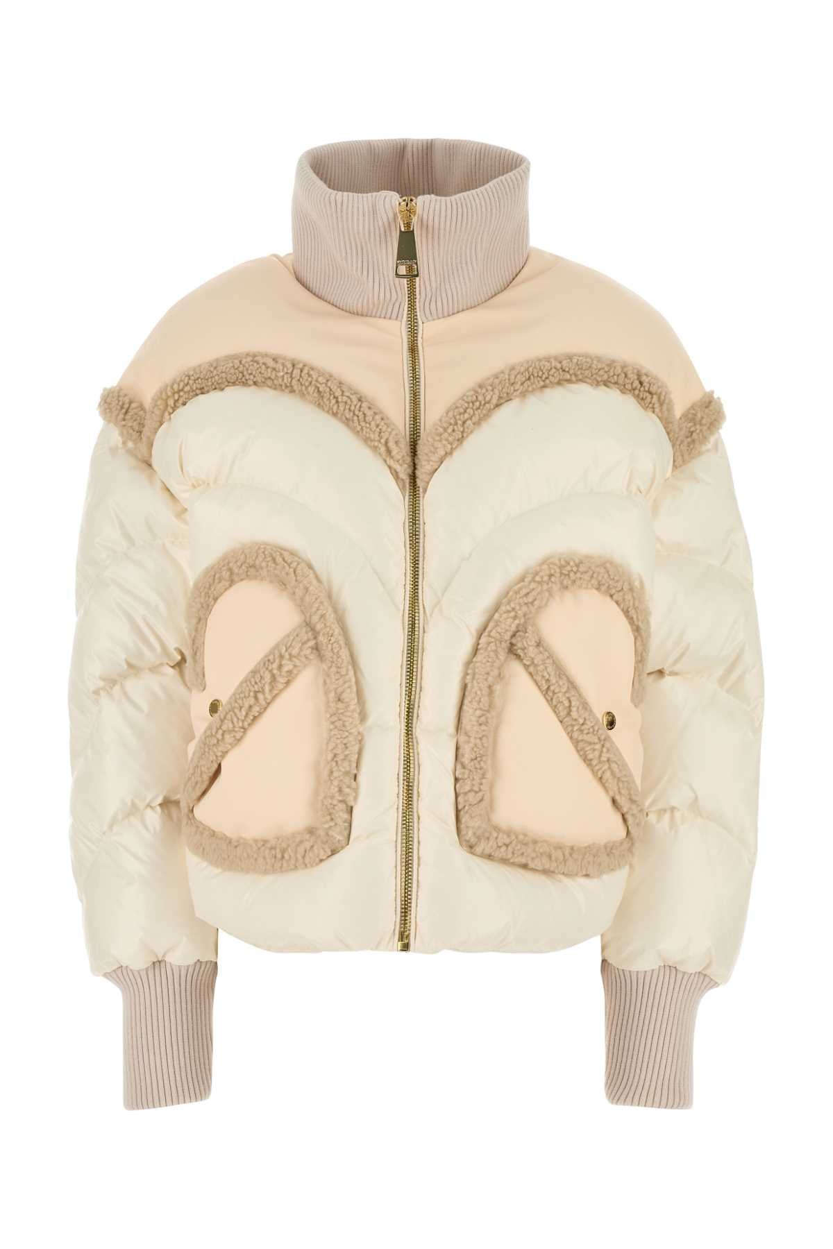Ivory Nylon Corazon Down Jacket Butter Piumini