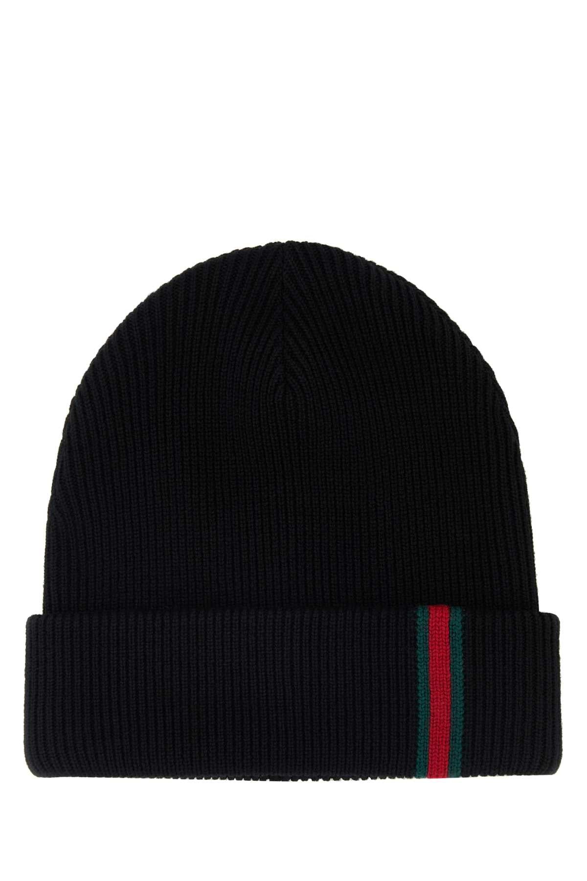 Black Wool Fabric Cuffie