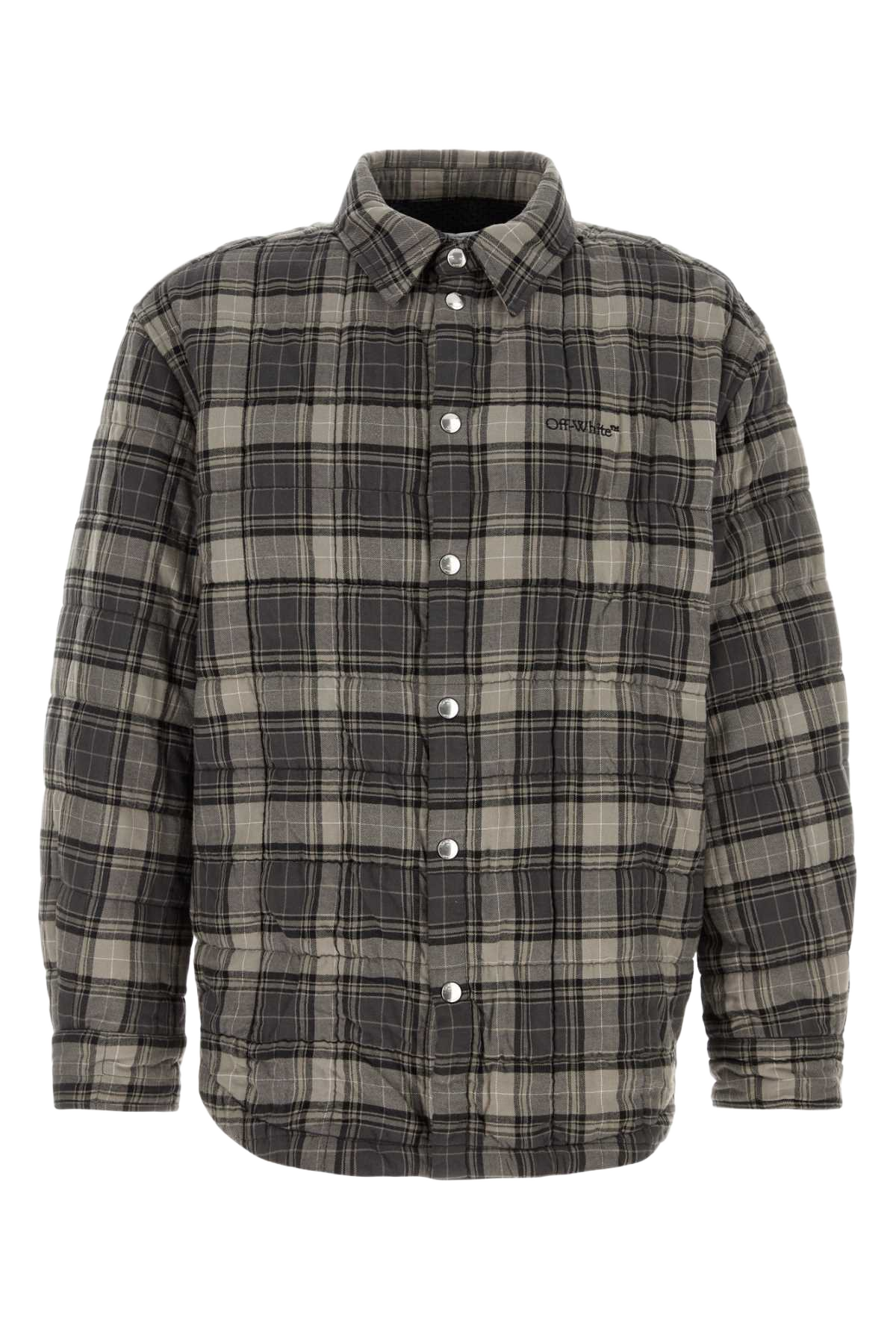 Embroidered Cotton Shirt Darkgrey Camicie