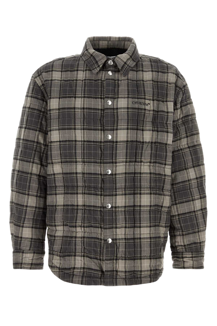 Embroidered Cotton Shirt Darkgrey Camicie