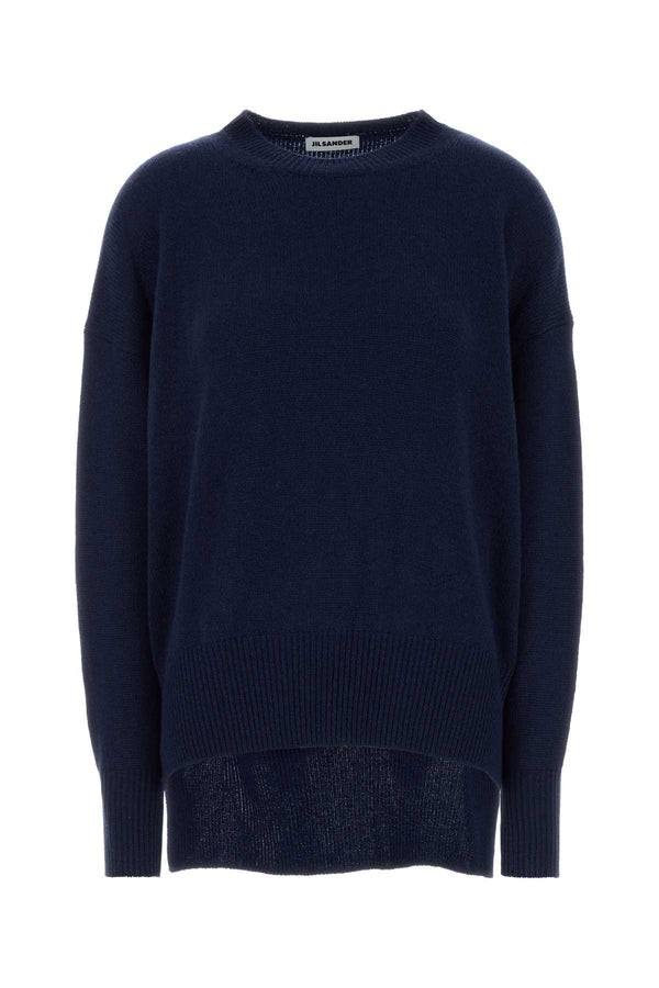 Jil Sander 100% Cashmere sweater in navy