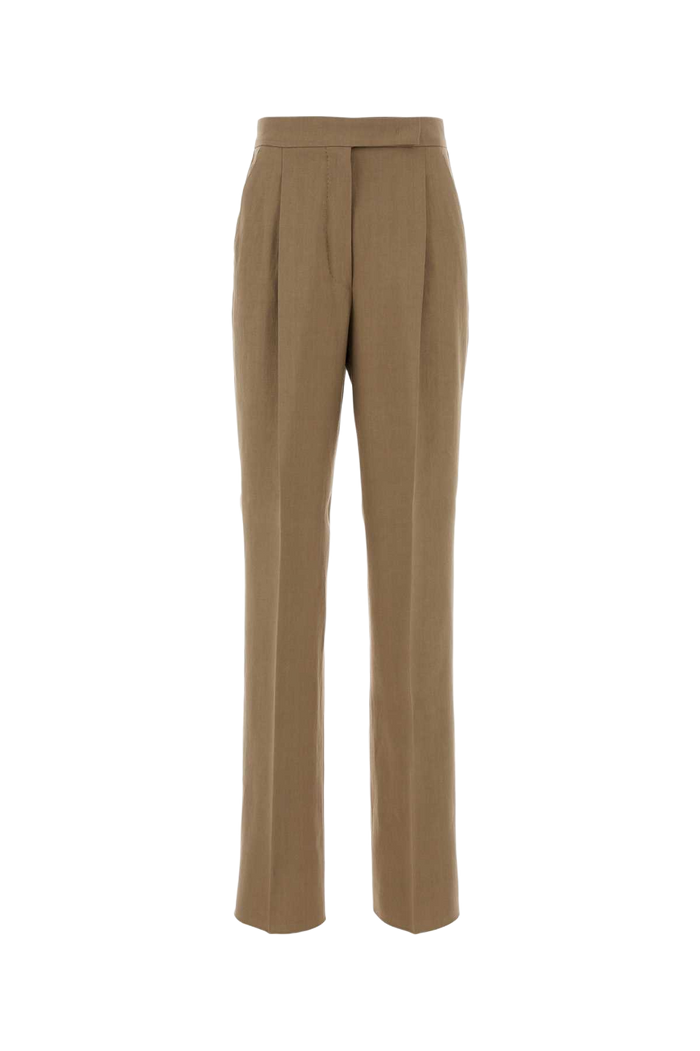 Beige Hemp Abate Pant Deserto Exterior: Pantaloni