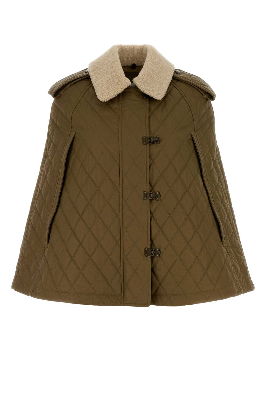 Burberry 100% cotton cape in khaki