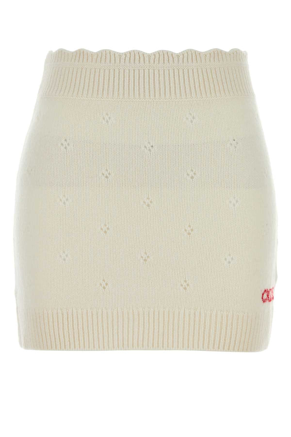 Chloé 69% Wool mini skirt in white