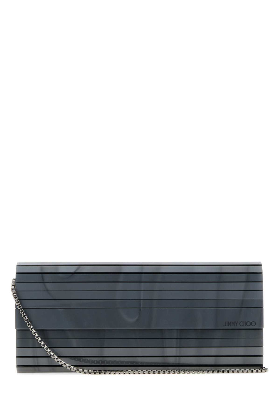 Jimmy Choo Exterior: 100% PVC; Lining: 100% Fabric clutch in gray