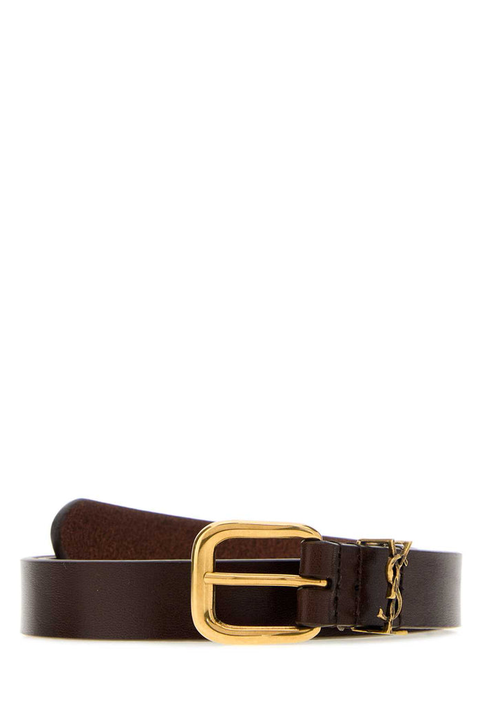 Dark Brown Leather Belt Burntchocolate Cinture