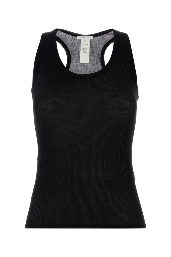 The Row 100% Cotton tank top in black