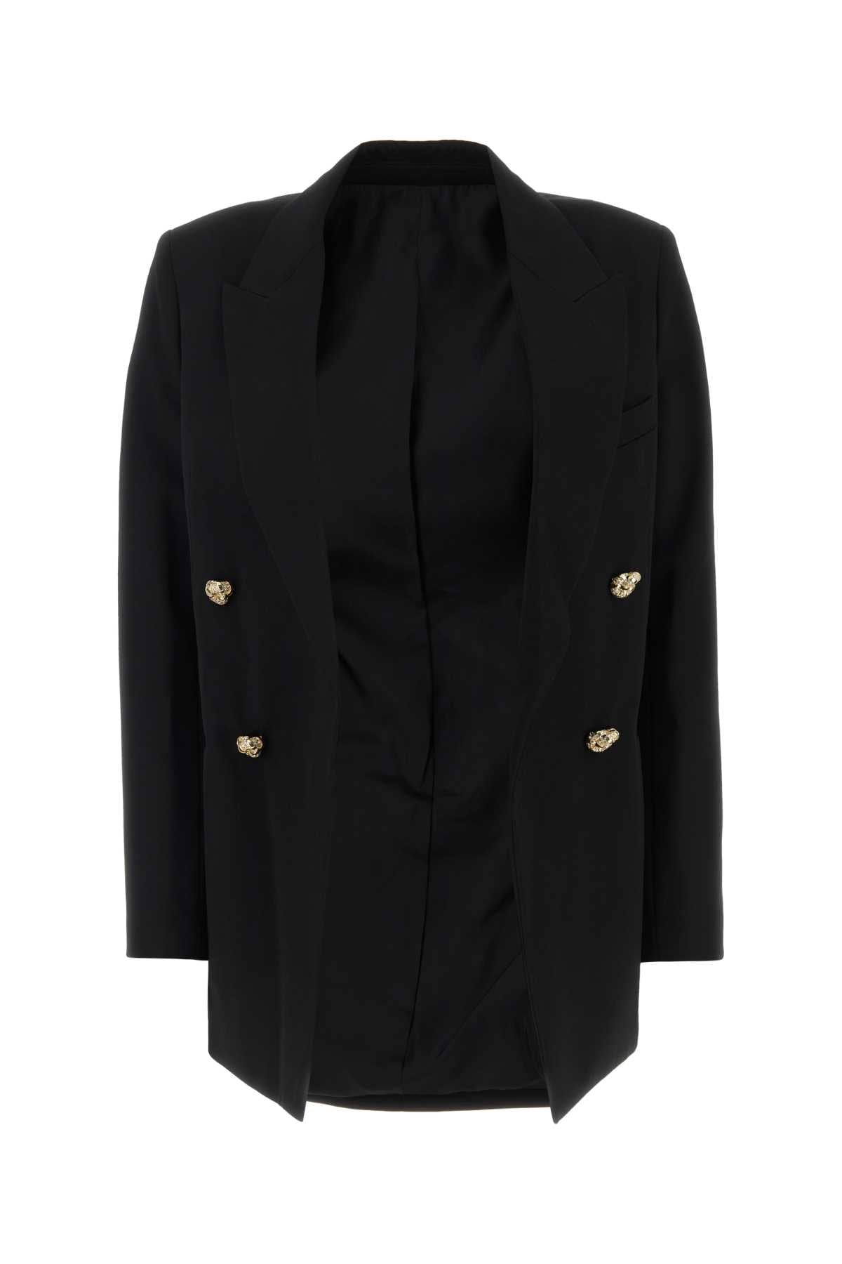 Black Wool Blazer Giacche E Gilet
